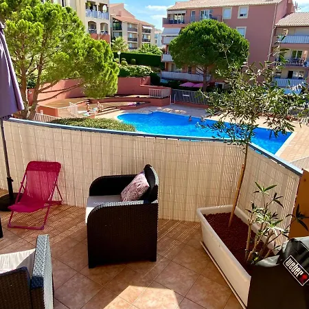 Apartamento Coeur De Frejus, 3 Pièces Climatisé Avec Piscine, Terrasse, Barbecue *